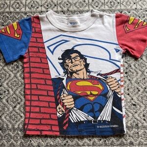 Rare vintage 1995 all over print Superman Kids T-Shirt